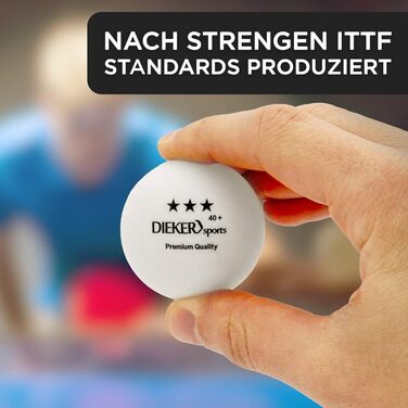 М'ячі для настільного тенісу Premium 3 зірки (42 шт) - ITTF стандарт, для вулиці та приміщень + Відеокурс