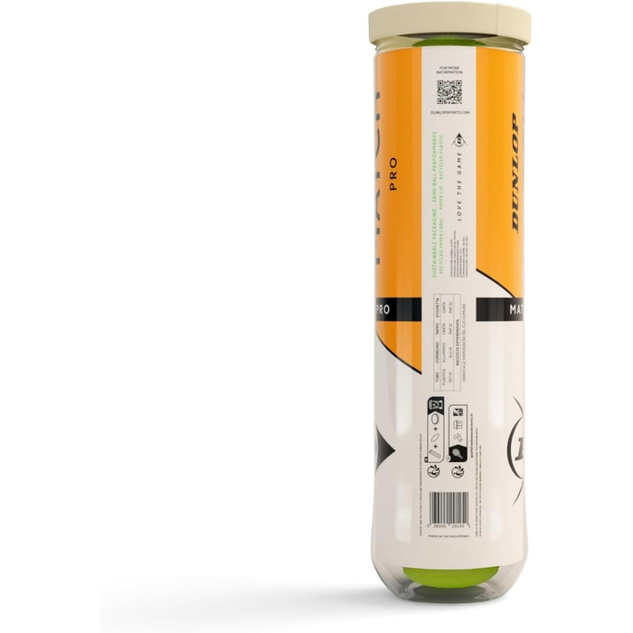 М'яч для тенісу Dunlop Match Pro для ґрунту, хард-корту та газону - Amazon Exclusive, 3x 4 шт.