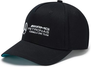 Кепка Mercedes AMG Petronas F1 з 3D логотипом команди, чорна, універсальний розмір