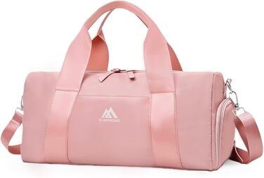 Спортивна сумка Flintronic для дівчаток та жінок, маленька сумка для плавання та фітнесу з відділенням для взуття та вологостійким відсіком (Рожева, 44 x 20 x 20 см)