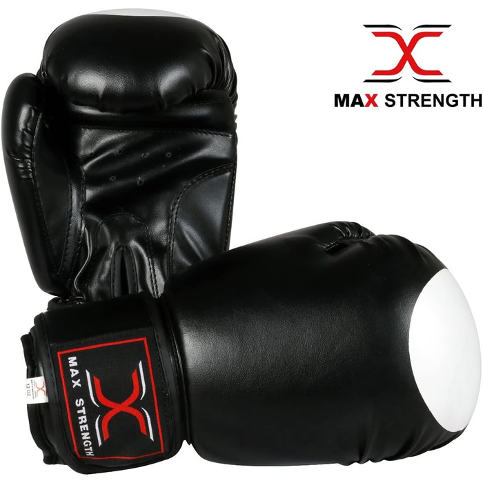 Боксерські рукавички MAXSTRENGTH для муай-тай, кікбоксингу, ММА, тренувань і спарингів, чоловічі та жіночі, посилене ущільнення, спортивні рукавички для мішка та бою