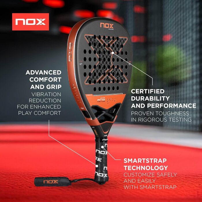Падель ракетка Nox AT10 Genius Attack 12K 360-375 г від Агустіна Тапії, карбонова, для професіоналів