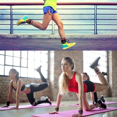 Штанги на щиколотки Sportneer, регульовані, 1 пара (0.9-4.5 кг), для фітнесу, тренувань, ходьби, бігу (персиковий рожевий)