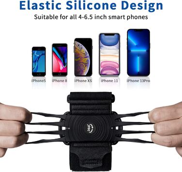 Спортивна наплічна сумка для телефону, універсальна, 360° обертання, з кріпленням на руку, для iPhone 15/14/13/12, 10.2-16.5 см