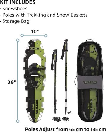 Снігоступи Yukon Charlie's Sherpa, набір 10 x 36 дюймів, для походів