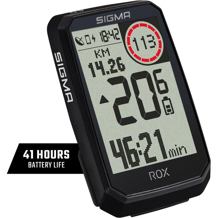 Велокомп'ютер SIGMA ROX 4.0 Endurance з GPS, 40 годин роботи, 30 функцій, сумісність з E-Bike, ANT+, BLE, бездротовий, захист IPX7, монтаж без інструментів, зарядка USB-C