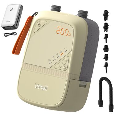Електричний насос для SUP Litheli з акумулятором 12500mAh, 20PSI, автоматичне надування/здування, для надувних дощок