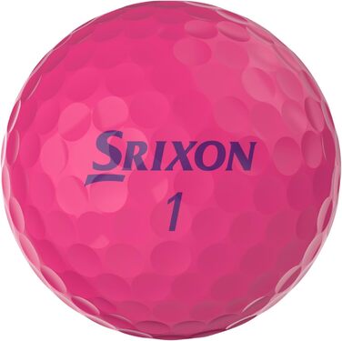 Гольф м'яч Srixon Soft Feel Lady 8 & 9 для жінок | Низька компресія, простий старт, ультра-м'яка текстура | Ідеальний для помірних замахів та високої точності | Білий (Soft Feel Lady_9, PASSION PINK)
