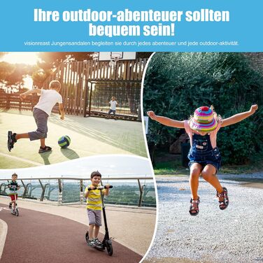 Сандалі дитячі Visionreast для хлопчиків, пляжні, спортивні, трекінгові, з амортизуючою підошвою, протиковзкі, літні, для прогулянок, коричневі, 28 EU