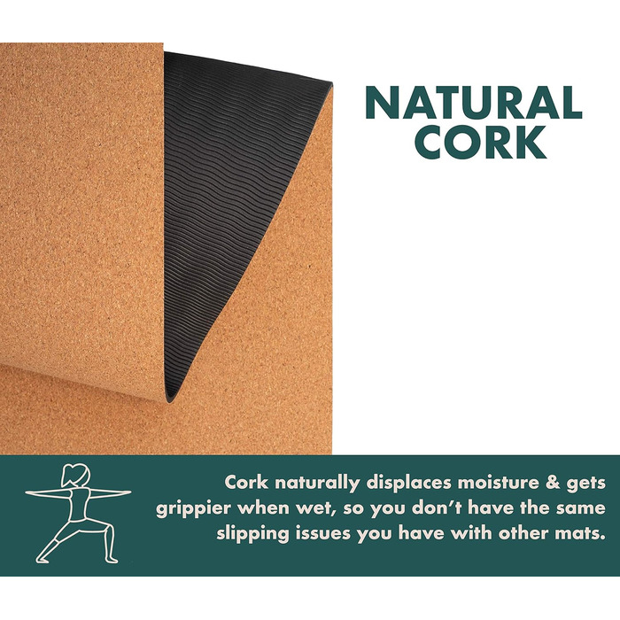 Килимок для йоги GURUS Sprout Yogamatte: товстий, нековзний, стійкий до поту, для домашніх тренувань