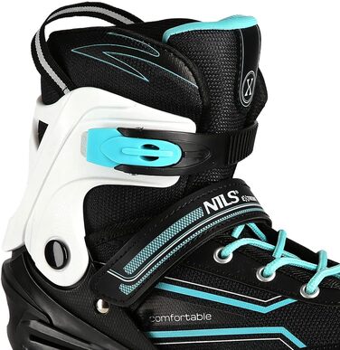 Інлайнерочки Nils для дівчаток, ABEC 7, регульовані, розмір 35-38, блакитні