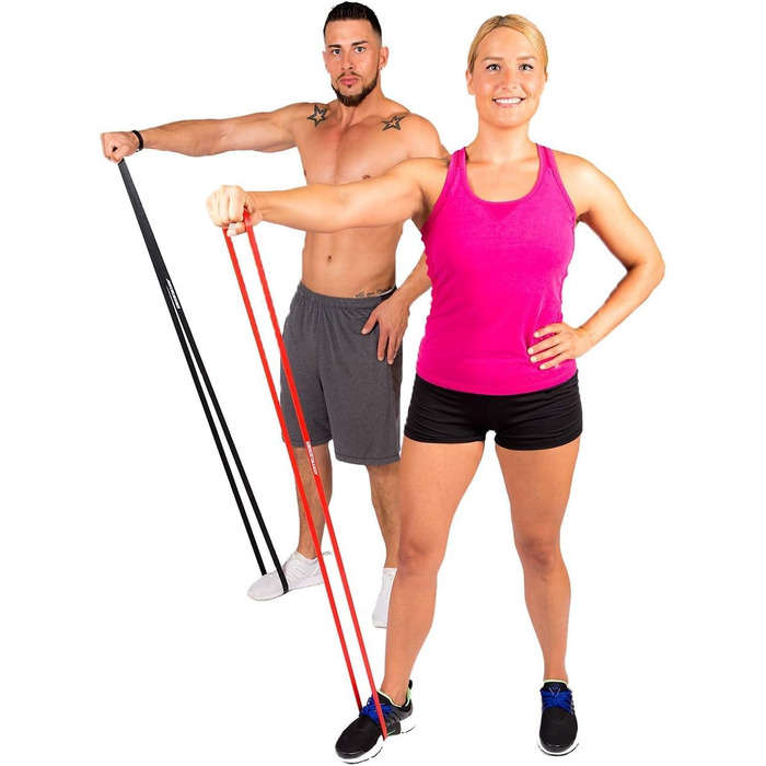 Фітнес-еластичні стрічки опору: окремо або в комплекті з сумкою, дверним анкером (у наборах) та електронною книгою з тренувань – ідеальні для калістеніки та домашнього фітнесу (H - Mid Package (Чорний Синій Фіолетовий))