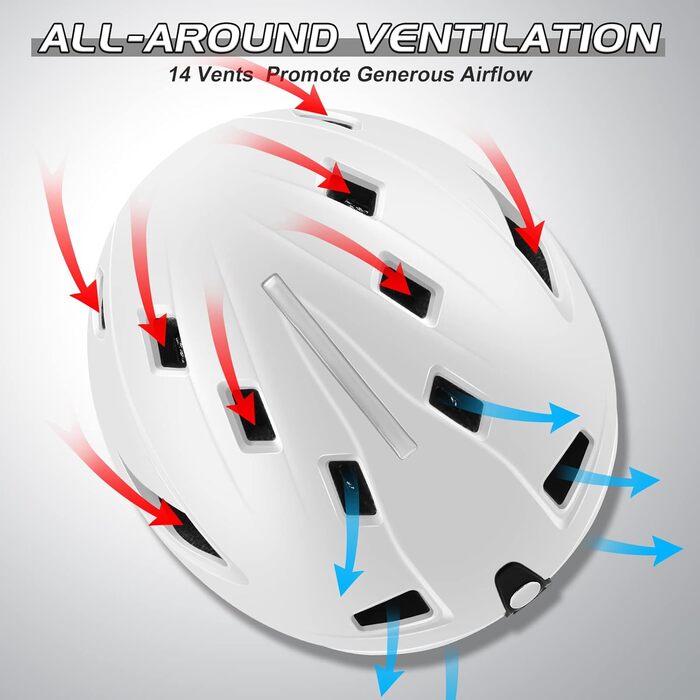 Шолом для сноуборду та лиж Odoland, легкий гоночний шолом з візором, для чоловіків та жінок, розмір S (52-55 см), колір хакі