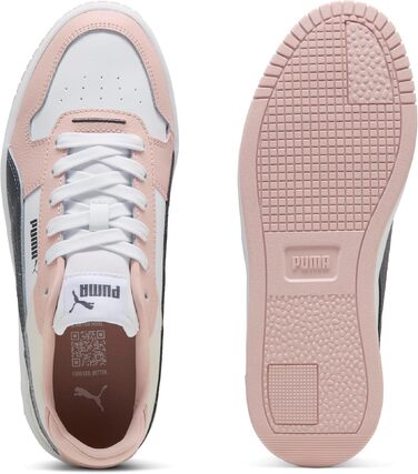 Жіночі кросівки PUMA Carina Street, біло-сірі з рожевим акцентом, розмір 38 EU