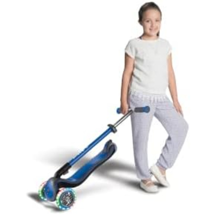 Дитячий самокат GLOBBER Elite, 3 колеса, LED, регульований, для дітей від 3 років, колеса 120/80 мм, підшипники ABEC 5
