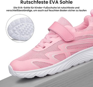 Дитячі кросівки Raoendis для хлопчиків та дівчаток - спортивні, для занять у залі, легкі, з дихаючим матеріалом (29 EU, Рожевий)