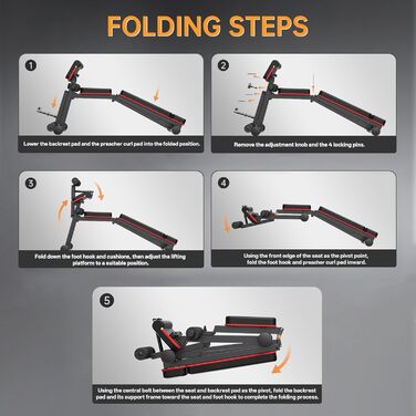 Регульована складана лава для тренувань JOROTO, 350 кг, для домашнього спортзалу, римський стул, тренажер для спини