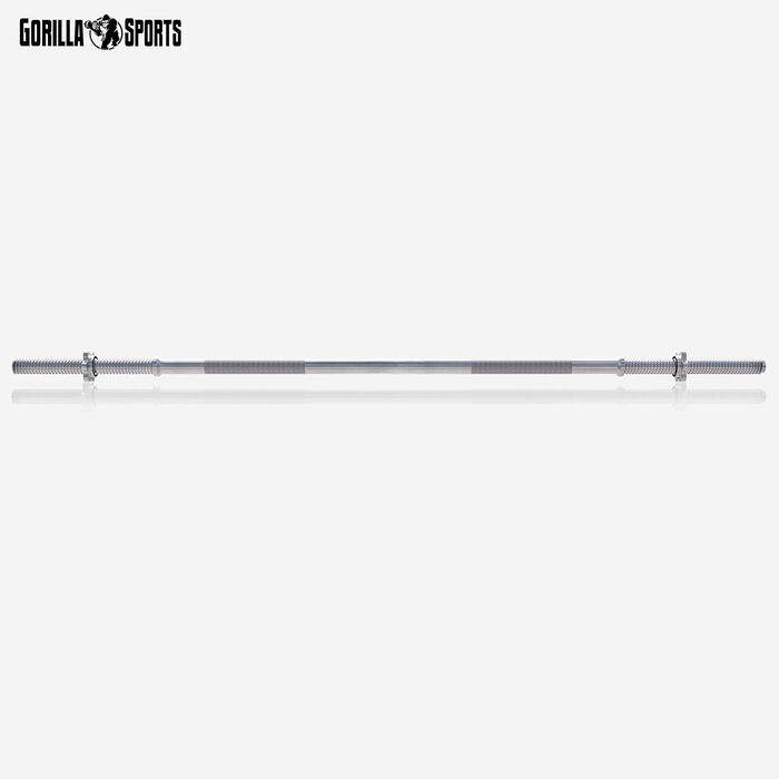 Штанга GORILLA SPORTS хромована 30 мм, 150/180/200 см, з двома замками, навантаження до 200 кг
