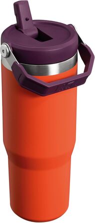 Термокружка Stanley Flip Straw 0,89 л з трубочкою Tigerlily Plum – спортивна термос пляшка для води, зберігає холод 12+ годин, BPA Free, підходить для посудомийки