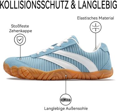 Босоніжні кросівки Retro Sneaker Unisex — легке мінімалістичне взуття для трейлу та прогулянок, дихаючі прогулянкові кросівки з протиковзанням, сині, 39 EU