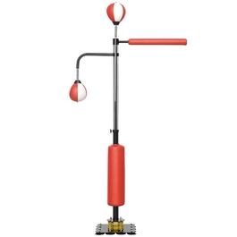 Спортивний комплекс SportNow Boxstand: боксерська стійка, два speed bag'и, обертова стійка, килимок для ударів, регульована висота, сталевий каркас, розміри 107 x 36 x 140-205 см