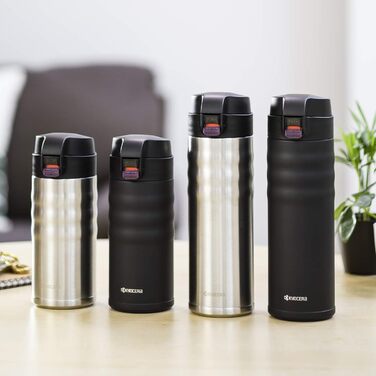 Термос Kyocera MB-17F FLIP TOP чорний, 500 мл, нержавіюча сталь