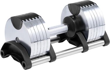 Регульована гантель - гантель з підставкою, компактна гантель для жінок та чоловіків, тренування та фітнес вдома, 6 рівнів ваги 2-24 кг