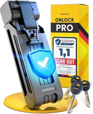 Складаний велосипедний замок Onlock Pro 85 см – протиугінний, високої безпеки, міцний та компактний, з кріпленням, ідеальний для електровелосипедів