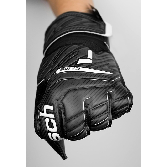 Воротарські рукавички Reusch Attrakt Solid для дорослих, зовнішній шов, універсальні, чорні, розмір 10 — футбольні рукавиці для всіх типів полів