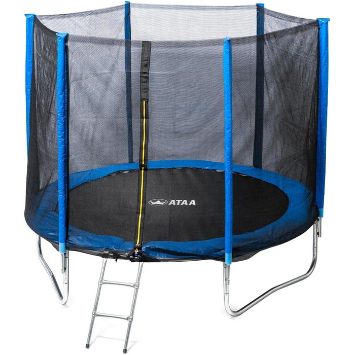 Батут для дітей 250 см з сіткою безпеки, блакитний – ідеальний для активного відпочинку на вулиці