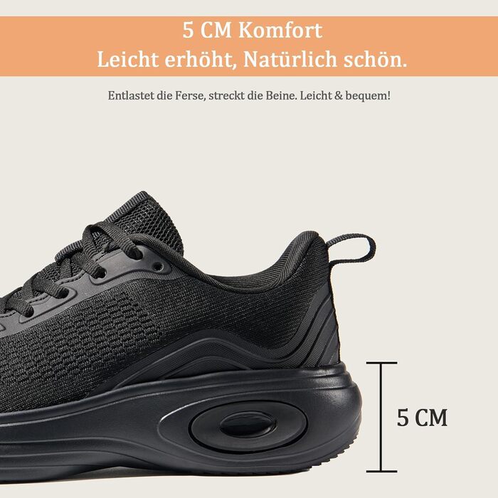 Жіночі кросівки Wondamo: легкі, дихаючі, з амортизацією для бігу, ходьби, активного відпочинку та фітнесу. Розміри 37-42 EU, чорний колір