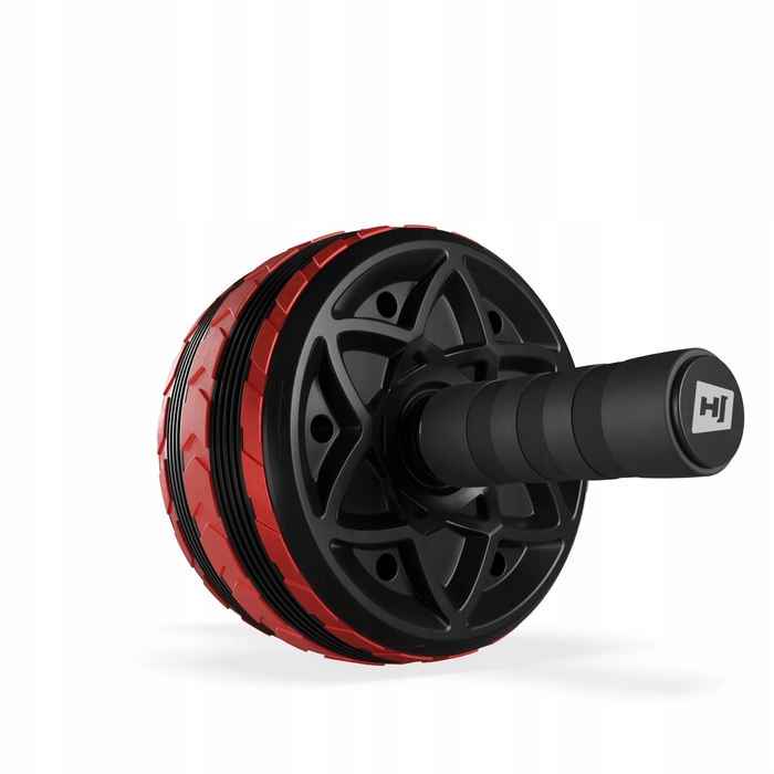 Гімнастичне колесо Hop-Sport з килимком, чорне, 32,5 см x 15,2 см