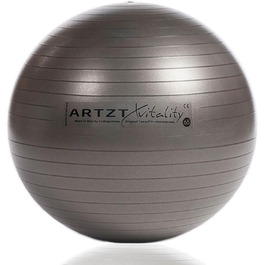 Гімнастичний м'яч ARTZT vitality Plus 65 см, антрацит, для фітнесу та реабілітації