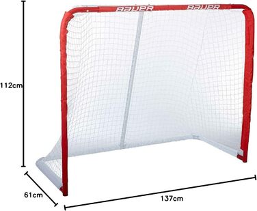 Ворота футбольні Bauer Deluxe Rec Steel Tor 54' (137x112x61 см)