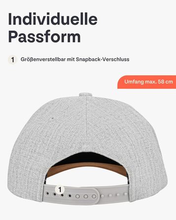 Кепка-снэпбек Johnny Urban Dean унісекс, регульований розмір, сіро-коричнева