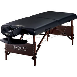 Складаний масажний стіл Master Massage Del Ray 76 см з підсвіткою, дерев'яний, чорний, для косметології, масажу та терапії