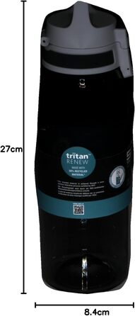 Пляшка для води Sigg Tritan Total Color ONE 600 мл/1 л: для газованих напоїв, легка, герметична, BPA-free, миється в посудомийній машині