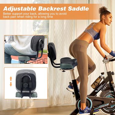 Велосипедне сидіння з підспинником Meghna, комфортне, м'яке, з PU-подушкою, чорне