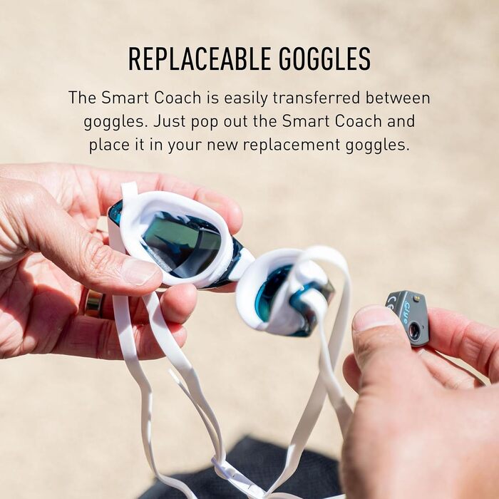Розумні окуляри для плавання Finis Smart Goggle, унісекс, універсальний розмір, сині