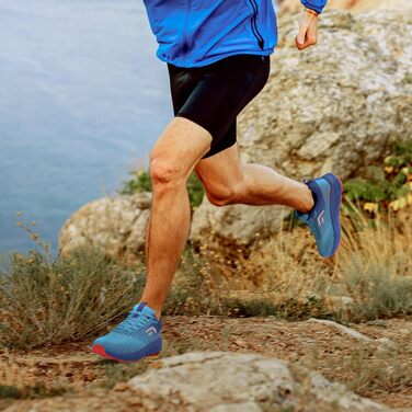 Кросівки для бігу FitVille чоловічі широкі (46 EU) – бігові, трекінгові, для вулиці, фітнесу, широкі, Turbo Blue Neon