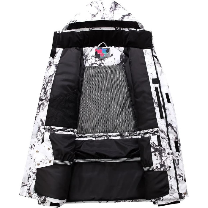 Комплект гірськолижний чоловічий: куртка та штани, зимовий, водонепроникний, вітронепроникний, з капюшоном, камуфляж, XL