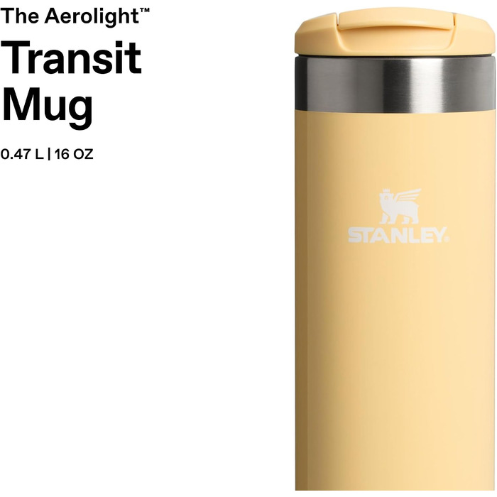 Термокухоль Stanley 1913 Aerolight Transit 0.35L — герметичний стакан для кави To Go, чорний (Butter Gloss)