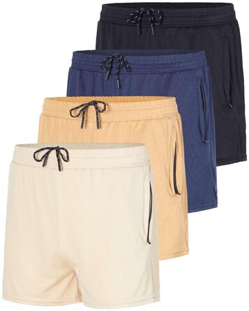 Чоловічі бігові шорти Real Essentials (4 шт. в упаковці) з сітчастої тканини, швидковисихаючі, з кишенями на блискавці та шнурком. Розміри: XXL