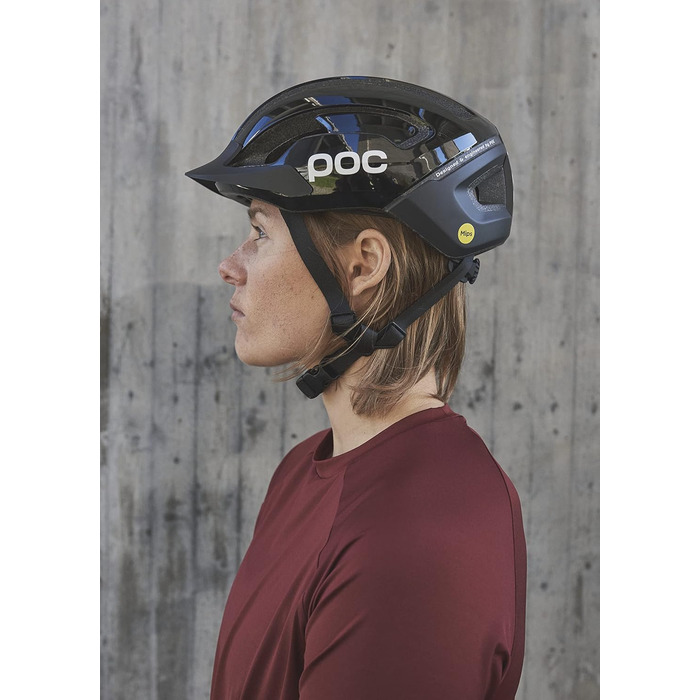 Велосипедний шолом POC Omne Air Resistance MIPS, для MTB та міста, з MIPS захистом, вентиляцією, регульованим козирком, чорний, S (50-56 см)