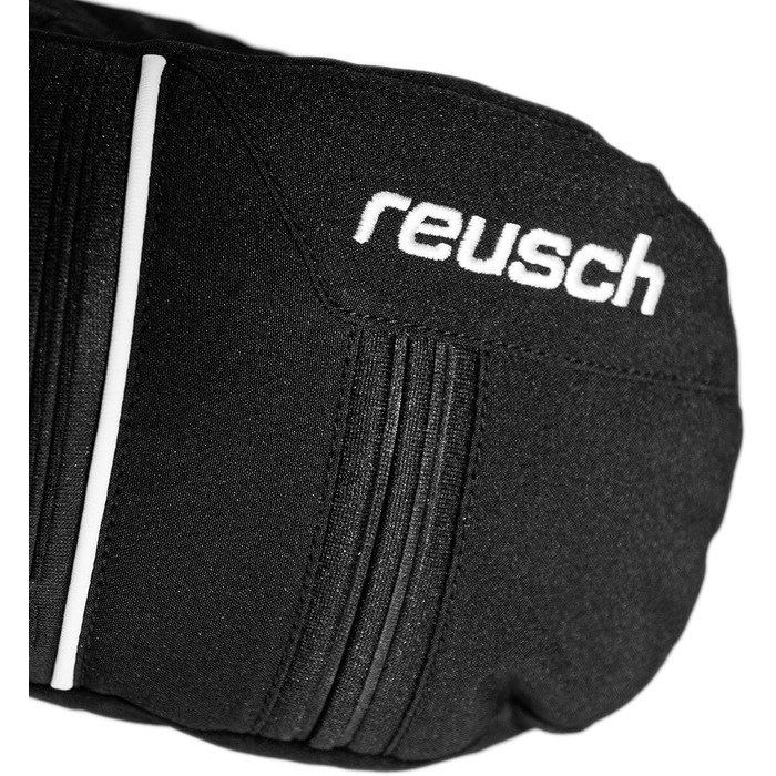 Дитячі гірськолижні рукавички-рукавиці Reusch Softshell, водонепроникні та теплі, чорно-білі, розмір 4