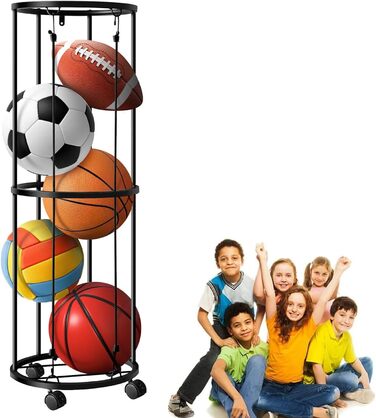Стенд для м'ячів: баскетбольний, футбольний, волейбольний (2 яруси)