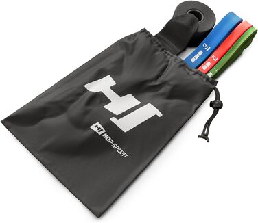 Набір еластичних стрічок Hop-Sport 2-29 кг, для силових тренувань та фітнесу, з дверним кріпленням