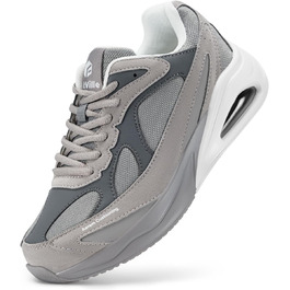 Жіночі кросівки FitVille для бігу та фітнесу, широка колодка, повітряна амортизація, сірі, 38.5 EU