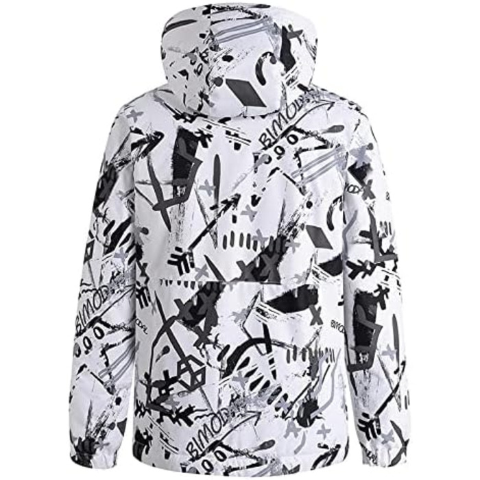 WOWULOVELY Зимовий комбінезон для чоловіків. Водонепроникний, вітронепроникний комплект куртки та штанів. Ізольований костюм для сноуборду та катання на лижах, білий, розмір 3