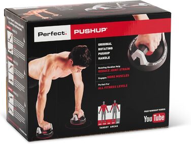 Набори для віджимань Perfect Fitness з поворотними ручками, 16,75 x 17,75 x 12,75 см
